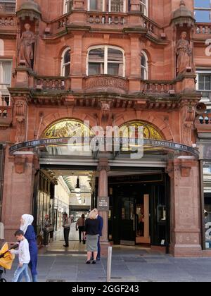 entrée à l'Argyll Arcade, Buchanan Street, centre-ville de Glasgow, Écosse, Royaume-Uni Banque D'Images