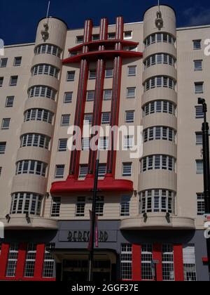 Le bâtiment Art Deco Beresford (depuis un hôtel), Sauchiehall Street, centre-ville de Glasgow, Écosse, Royaume-Uni Banque D'Images