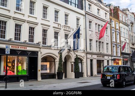 Sotheby's - célèbre maison de vente aux enchères d'art, New Bond Street, Londres, Angleterre, Royaume-Uni Banque D'Images