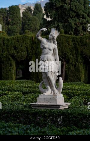 Statues dans les Jardines de Monforte dans la ville de Valence Banque D'Images