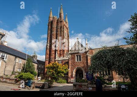 Totnes, 27 août 2021 : église St Mary à Totnes, Devon Banque D'Images