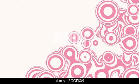 Métaboul de lollipop 3D liquide, avec structure organique. Arrière-plan abstrait vectoriel de bonbons. Formes roses fluides et amusantes. Illustration de Vecteur