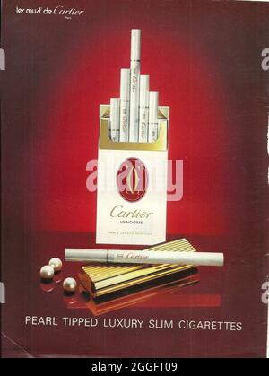 Dunhill cigarettes papier publicité publicitaire années 1980 1970 Banque D'Images