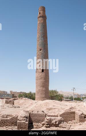 Les minarets historiques de Herat ont été construits sous le règne de Shahrukh Mirza en 1438, en Afghanistan Banque D'Images