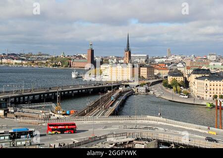 Vue panoramique de Stockholm, Suède Banque D'Images