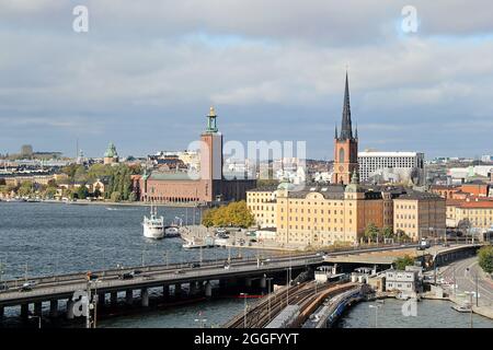 Vue sur la vieille ville de Stockholm, Suède Banque D'Images