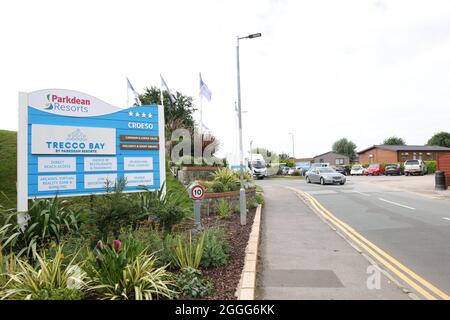 Image ©sous licence de Parsons Media. 20/08/2021. Londres, Royaume-Uni. Parc de vacances de Trecco Bay. Vue générale sur le parc de vacances de Trecco Bay dans le sud du pays de Galles. Photo par Andrew Parsons / Parsons Media Banque D'Images