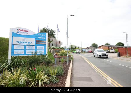 Image ©sous licence de Parsons Media. 20/08/2021. Londres, Royaume-Uni. Parc de vacances de Trecco Bay. Vue générale sur le parc de vacances de Trecco Bay dans le sud du pays de Galles. Photo par Andrew Parsons / Parsons Media Banque D'Images