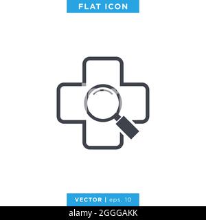Modèle de conception de logo vectoriel d'icônes médicales croisées. Illustration de Vecteur