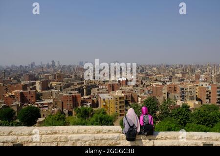 Égypte le Caire - vue sur la ville depuis le parc Al Azhar Banque D'Images