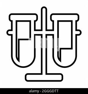 Vecteur d'icône de flacons - style de ligne - illustration simple, contour modifiable, vecteur de modèle de conception, idéal pour les impressions, les affiches, publicités, annonceme Illustration de Vecteur