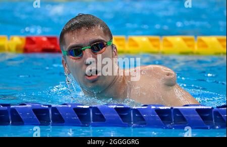 Tokyo. 31 août 2021. Royaume-Uni:.20210831, Tokyo, Japon.Tokyo Jeux paralympiques de 2020, .Paraswimming.photo: Lars Moeller.DK:.20210831, Tokyo, Japon.Tokyo 2020 Paralympique Lege. Parasvà¸mning.Foto: Lars MÃ¸ller. (Image de crédit : © Lars Moeller/ZUMA Press Wire) Banque D'Images