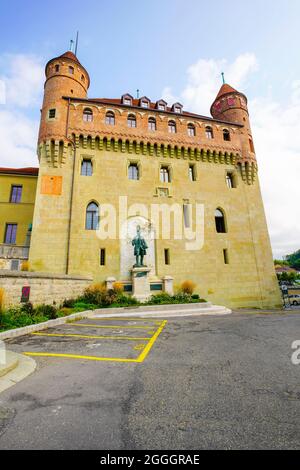 Château Saint-Maire (Château Saint-Maire), Lausanne, canton de Vaud By, Lac de Genève, Suisse. Banque D'Images