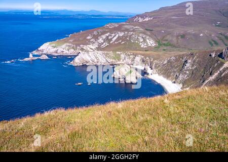 La baie de Glenlough entre Port et Ardara dans le comté de Donegal est la baie la plus éloignée d'Irelands. Banque D'Images
