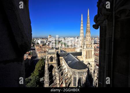 FRANCE. GIRONDE (33) VILLE DE BORDEAUX. CATHÉDRALE SAINT-ANDRÉ DE LA TOUR PEY-BERLAND Banque D'Images