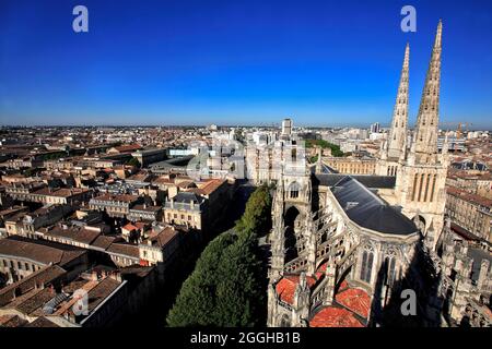 FRANCE. GIRONDE (33) VILLE DE BORDEAUX. CATHÉDRALE SAINT-ANDRÉ DE LA TOUR PEY-BERLAND Banque D'Images