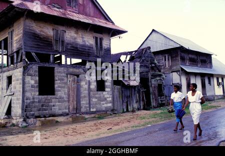 GUYANE FRANÇAISE. VILLAGE DE MANA Banque D'Images