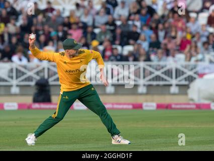 Vitality Blast T20 Quarter Finals, Notts Outlaws contre Hampshire Hawks au terrain de cricket de Trent Bridge. Banque D'Images