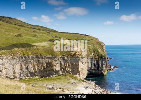 Vue sur la piste de danse à Spyway, Dorset, sur la côte jurassique, Angleterre Banque D'Images