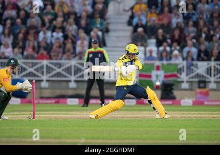 Vitality Blast T20 Quarter Finals, Notts Outlaws contre Hampshire Hawks au terrain de cricket de Trent Bridge. Banque D'Images