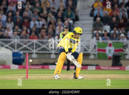 Vitality Blast T20 Quarter Finals, Notts Outlaws contre Hampshire Hawks au terrain de cricket de Trent Bridge. Banque D'Images