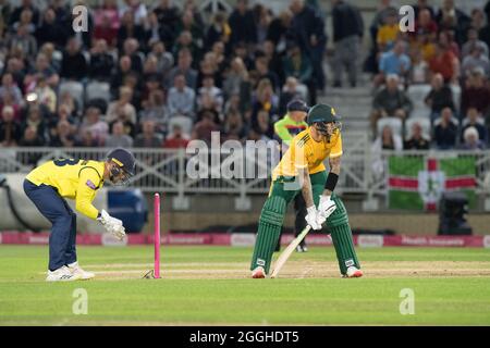 Vitality Blast T20 Quarter Finals, Notts Outlaws contre Hampshire Hawks au terrain de cricket de Trent Bridge. Banque D'Images