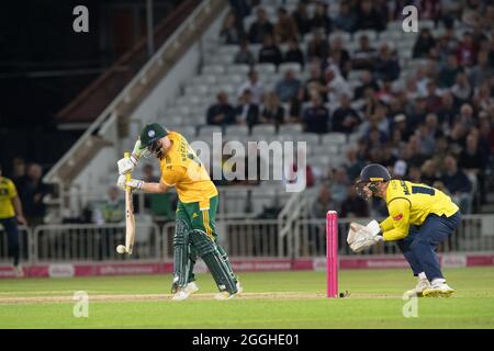 Vitality Blast T20 Quarter Finals, Notts Outlaws contre Hampshire Hawks au terrain de cricket de Trent Bridge. Banque D'Images