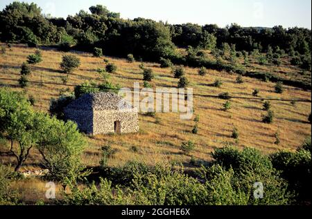 FRANCE. VAUCLUSE (84) RÉGION DU LUBERON. BORIES Banque D'Images