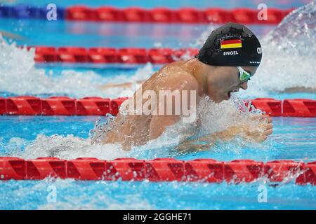 Tokio, Japon. 1er septembre 2021. Jeux paralympiques : natation, hommes, finale, 100m coup de sein, SB13. Taliso Engel (Allemagne) en action. Credit: Marcus Brandt/dpa/Alay Live News Banque D'Images