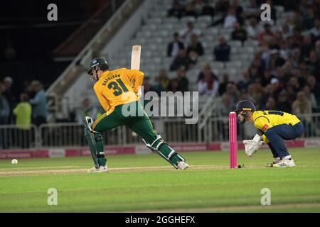 Vitality Blast T20 Quarter Finals, Notts Outlaws contre Hampshire Hawks au terrain de cricket de Trent Bridge. Banque D'Images