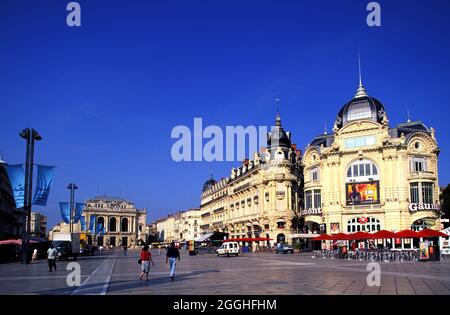 FRANCE. HERAULT (34) VILLE DE MONTPELLIER. COMÉDIE SQUARE Banque D'Images