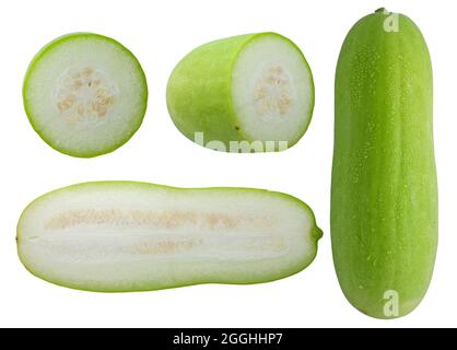 Cire Gourd isolée sur fond blanc Banque D'Images