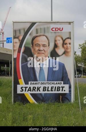 Armin Laschet, CDU-Wahlplakat, Bundestag 2021, Berlin, Allemagne Banque D'Images