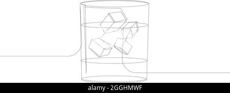 Illustration d'une ligne de boisson russe blanche. Boisson russe moderne et linéaire sur fond blanc. Vecteur de contour Illustration de Vecteur