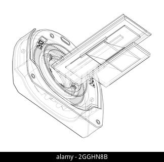 Scanner CT, appareil IRM. Vecteur Illustration de Vecteur