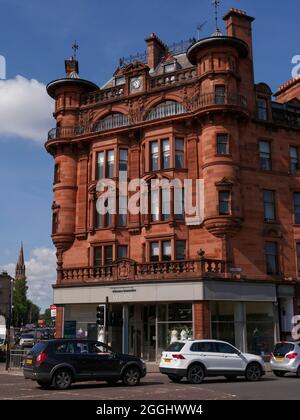 St George's Mansions, par les architectes Frank Burnett & Boston, centre-ville de Glasgow, Écosse, Royaume-Uni Banque D'Images