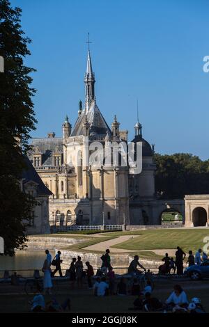 FRANCE. OISE (60) VALLÉE DE LA NONETTE. CHÂTEAU DE CHANTILLY, SITE CLASSÉ DEPUIS 1960. À L'EXCEPTION DU "PETIT CHÂTEAU", CONSTRUIT AU XVIE SIÈCLE Banque D'Images