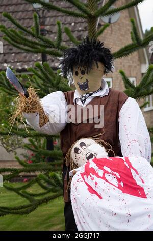 Festival Pewsey Scarecrow 2021. Sur le thème des comédies musicales. Banque D'Images