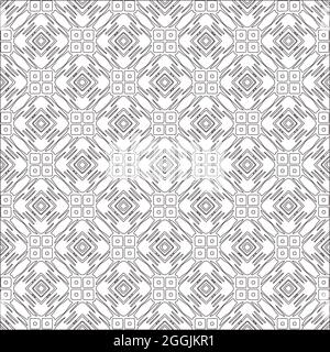 Motif à grilles monochrome, motifs noirs et blancs. Décoration noire. Illustration de Vecteur