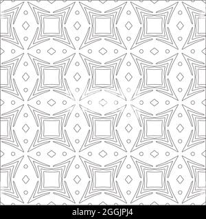 Motif à grilles monochrome, motifs noirs et blancs. Décoration noire. Illustration de Vecteur