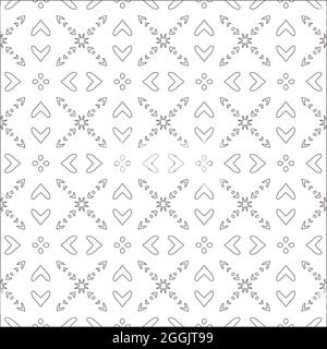 Motif à grilles monochrome, motifs noirs et blancs. Décoration noire. Illustration de Vecteur