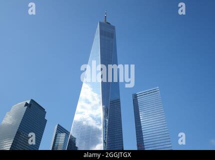 Brooklyn, New York, États-Unis. 30 août 2021. La Tour de la liberté au One World Trade Center. New York, NY 20210830.NEW (Credit image: © Edna Leshowitz/ZUMA Press Wire) Banque D'Images