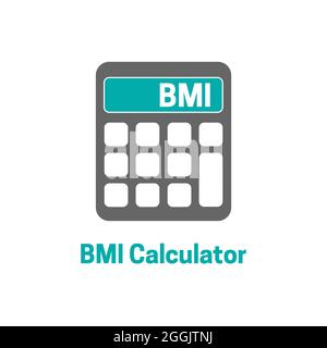 Illustration de l'icône du calculateur d'indice de masse corporelle BMI Illustration de Vecteur