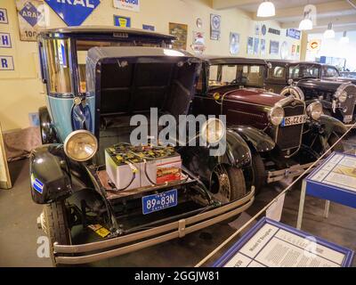 Voiture d'époque dans le musée de la voiture de Melle, Osnabruecker Land, Basse-Saxe, Allemagne Banque D'Images