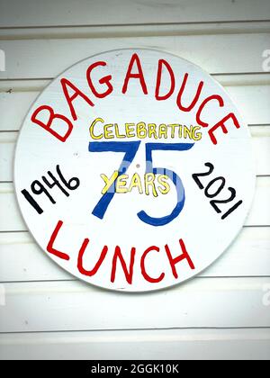 Bagaduce Lunch est un shack de bord de route à la clé proposant des assiettes de homard et de fruits de mer. C'est une opération saisonnière, commencée en 1946 par Vangie et James Peasely Banque D'Images