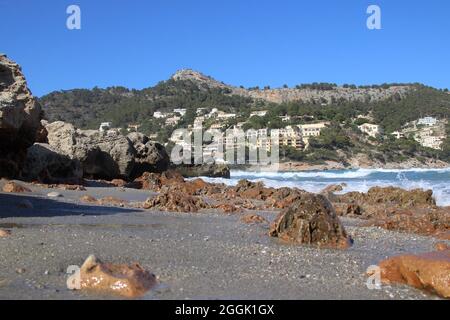 Baie de Canyamel, Espagne, Majorque, Balearen, Iles Baléares Banque D'Images