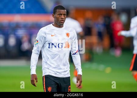 OSLO, NORVÈGE - 1er SEPTEMBRE : Georginio Wijnaldum des pays-Bas lors du match de qualification de la coupe du monde entre la Norvège et les pays-Bas au stade Ullevaal le 1er septembre 2021 à Oslo, Norvège (photo d'Andre Weening/Orange Pictures) Banque D'Images