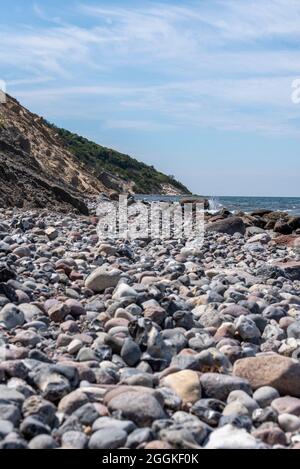 Allemagne, Mecklembourg-Poméranie occidentale, Greaves, côte escarpée au nord de l'île de Hiddensee, Mer Baltique Banque D'Images