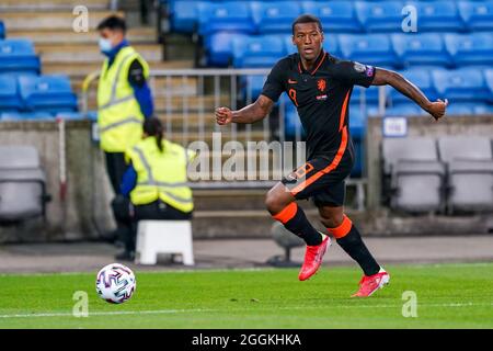 OSLO, NORVÈGE - 1er SEPTEMBRE : Georginio Wijnaldum des pays-Bas lors du match de qualification de la coupe du monde entre la Norvège et les pays-Bas au stade Ullevaal le 1er septembre 2021 à Oslo, Norvège (photo d'Andre Weening/Orange Pictures) Banque D'Images