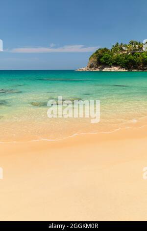 Laem Singh Beach, Phuket, Mer d'Andamen, Océan Indien, Thaïlande, Asie Banque D'Images